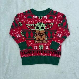 Baby Yoda Grogu Holiday Christmas Sweater Size 18 month